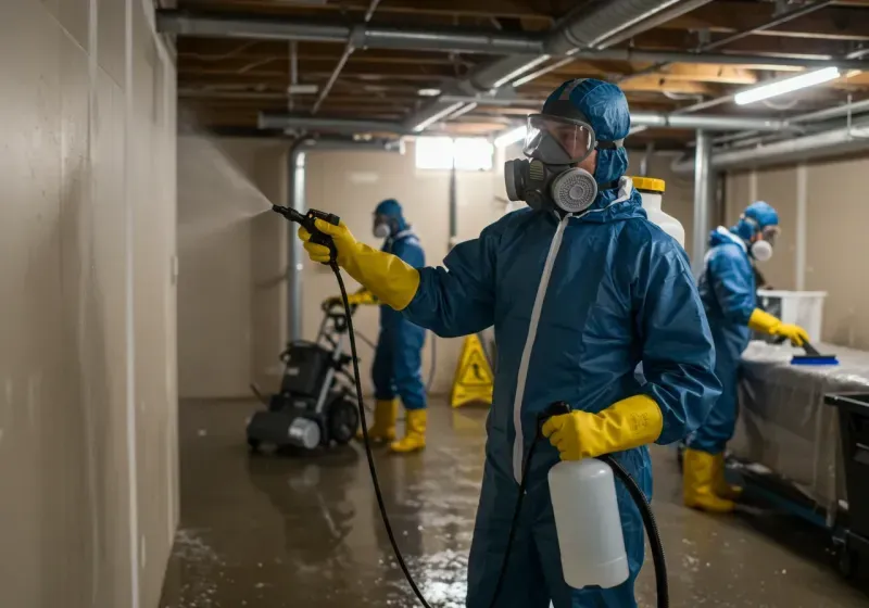 Basement Sanitization and Antimicrobial Treatment process in Lancaster Mill, SC