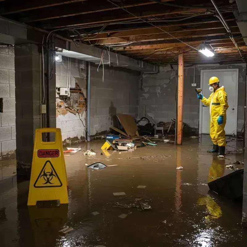 Flooded Basement Electrical Hazard in Lancaster Mill, SC Property